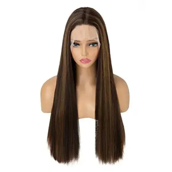 Golden Brown Highlight Lace Front Wig